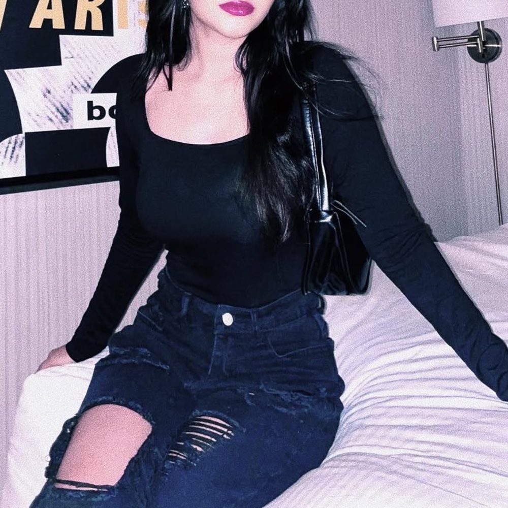 Black Long Sleeve Bodysuit